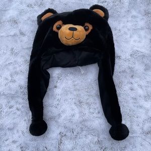 Child’s sized black bear winter hat